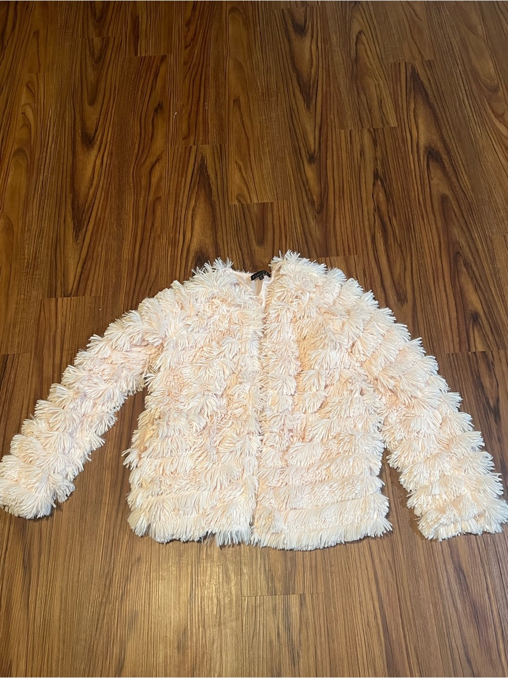 Rue21 Plush Fringe Jacket - Cream